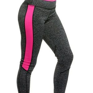 NWT  Black and Fuchsia Active Leggings